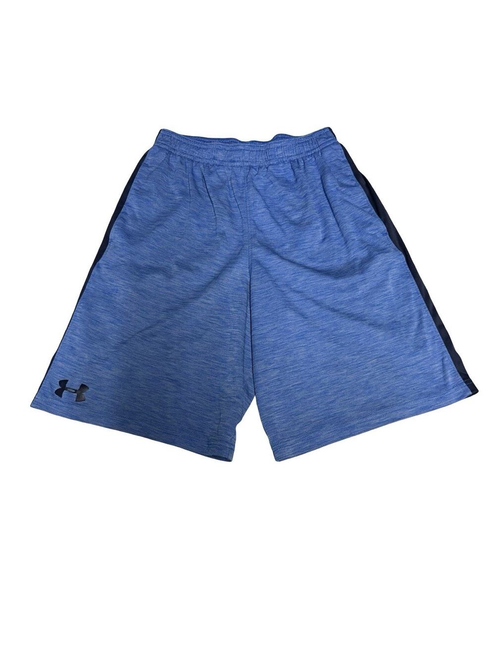Under Armour HeatGear Youth Medium Blue Athletic Training Shorts Boys YMD Loose